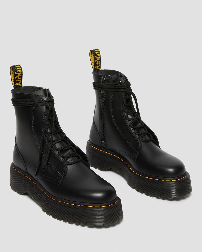 Dr Martens Jarrick Smooth Leren Platform Laarzen Heren Zwart | NL 249BEX